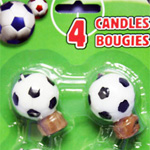 Product image for 4 Soccer Ball Candles