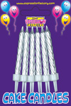 Product image for Silver Cake Candles