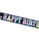 Product image for Happy Birthday Holographic Stars Unisex.