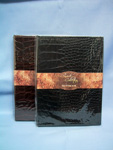 Product image for Leatherette Notebook Black/Brown