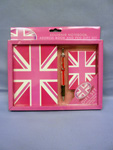Product image for Union Jack Pink Notebook, Address Book & pen