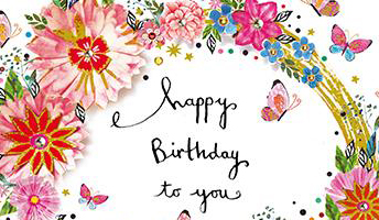 Female Birthday Card Flowers