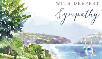 Sympathy card with boat