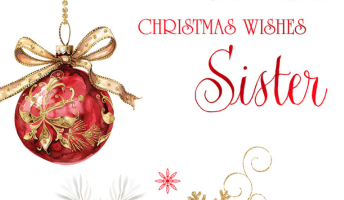 Christmas Bauble Sister Card