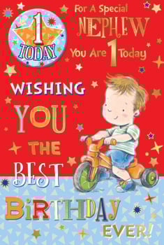 A birthday card for a special nephew wishing you the best birthday ever.
The above sentence is already grammatically correct.