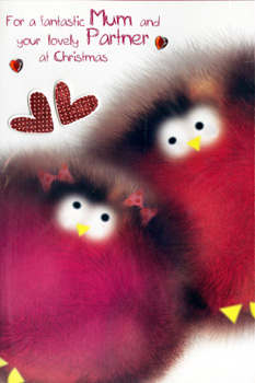 A Christmas card for a fantastic mom and your lovely partner.