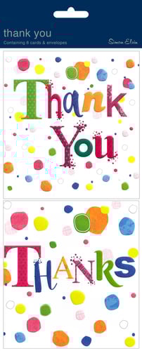 A package of thank-you cards and envelopes.