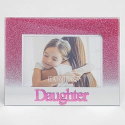 A picture frame with the word "daughter" on it.