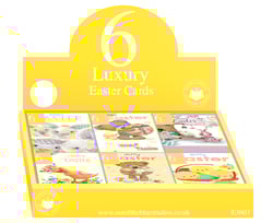 A display of six luxury Easter cards from Out of the Blue Studios.