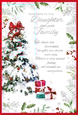 A Christmas card for a daughter and her family.