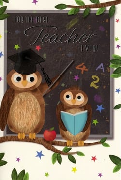 a greeting card for the best teacher ever