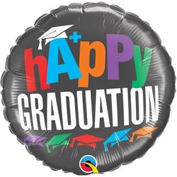 A balloon that says "Happy Graduation" on it.