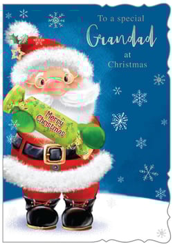 a christmas card that says to a special grandad at christmas