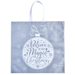 a bag that says believe in the magic of christmas