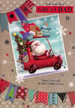 a christmas card for a really great dad