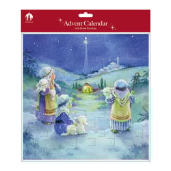 an advent calendar with a picture of a nativity scene
