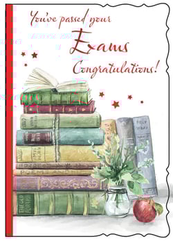 a card that says you 've passed your exams congratulations