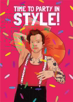 a poster that says time to party in style