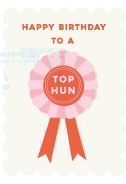 a birthday card that says happy birthday to a top hun