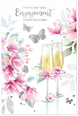 a for you on your engagement congratulations card
