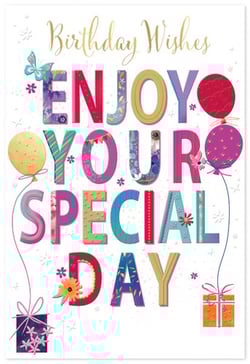 a birthday card that says enjoy your special day