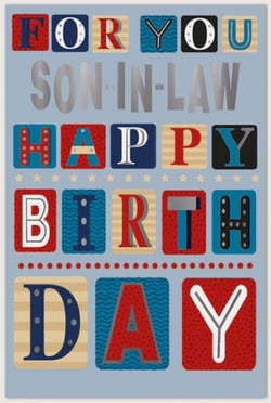 a happy birthday card for a son-in-law
