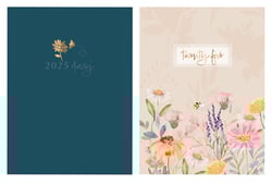 two covers of a diary for the year 2025
