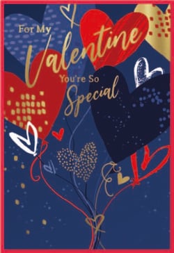 a valentine 's day card that says for my valentine you 're so special