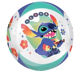 a stitch balloon that says aloha on it