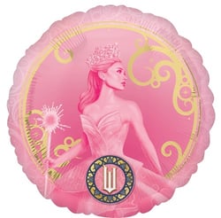 a pink balloon with a picture of a princess on it