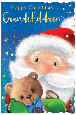 a christmas card that says happy christmas grandchildren
