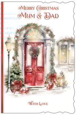 a merry christmas card for mum and dad