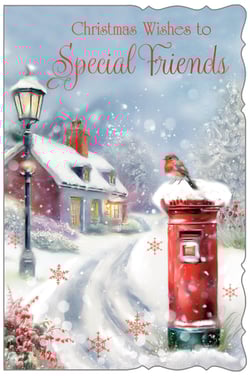 a christmas card that says christmas wishes to special friends