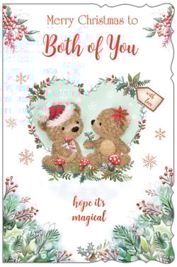 a christmas card that says merry christmas to both of you