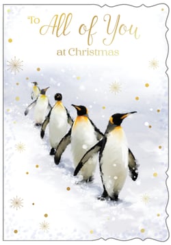 a christmas card that says to all of you at christmas