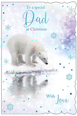 a christmas card that says to a special dad at christmas