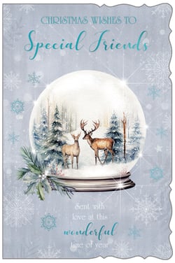 a birthday card for a husband with two giraffes and balloons .