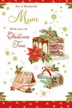 a christmas card for a wonderful mum with love at christmas time