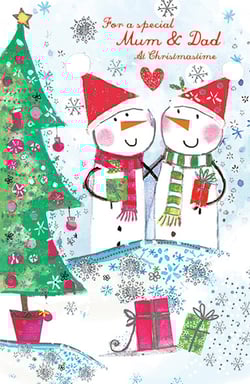 a christmas card for a special mum and dad