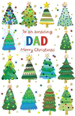 a christmas card that says to an amazing dad merry christmas