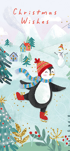 a christmas gift bag with a deer on it