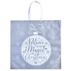 a bag that says believe in the magic of christmas
