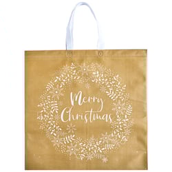 a brown bag that says merry christmas on it