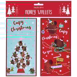 a christmas gift bag with a deer on it