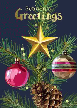 a christmas card that says season 's greetings on it