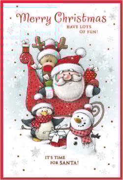 a christmas card that says merry christmas have lots of fun