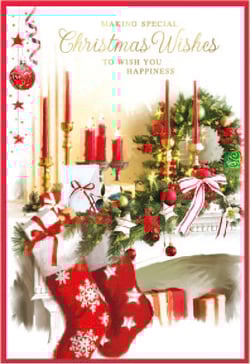 a christmas card that says making special christmas wishes to wish you happiness
