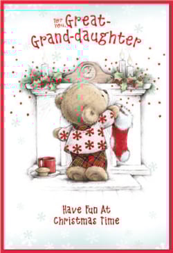 a christmas card for a great granddaughter