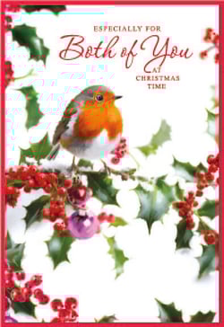 a christmas card that says both of you at christmas time