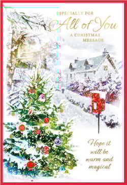 a christmas card that says especially for all of you